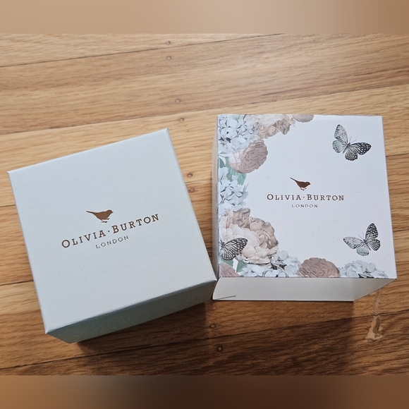 Olivia Burton Grey Rose Gold Watch with Floral Design And Hummingbird - Picture 8 of 8